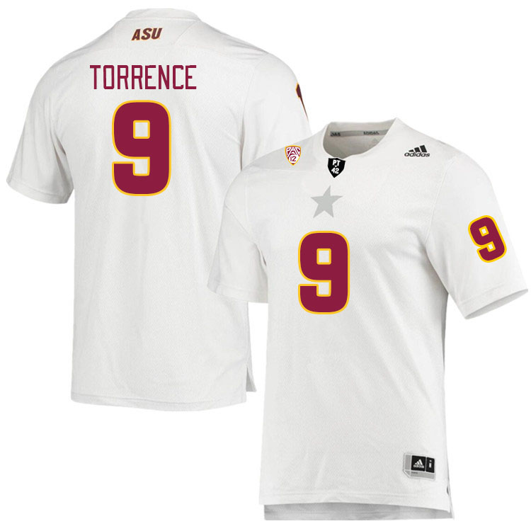 Men #9 Ro Torrence Arizona State Sun Devils College Football Jerseys Stitched Sale-White